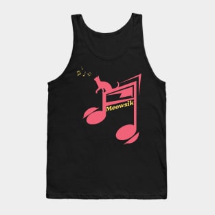 Retro Meowsik-Cat and Music lovers- Tank Top